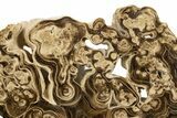 Swirling, Polished Chocolate Calcite Slab - Pakistan #323259-3